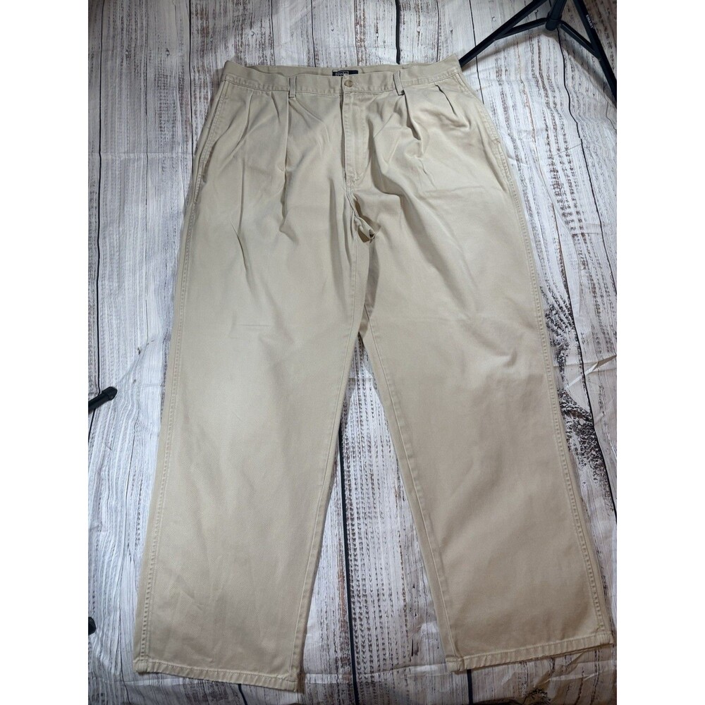 Vintage Polo Ralph Lauren Double Pleated Cotton Chinos Men’s 38x32 Made In USA